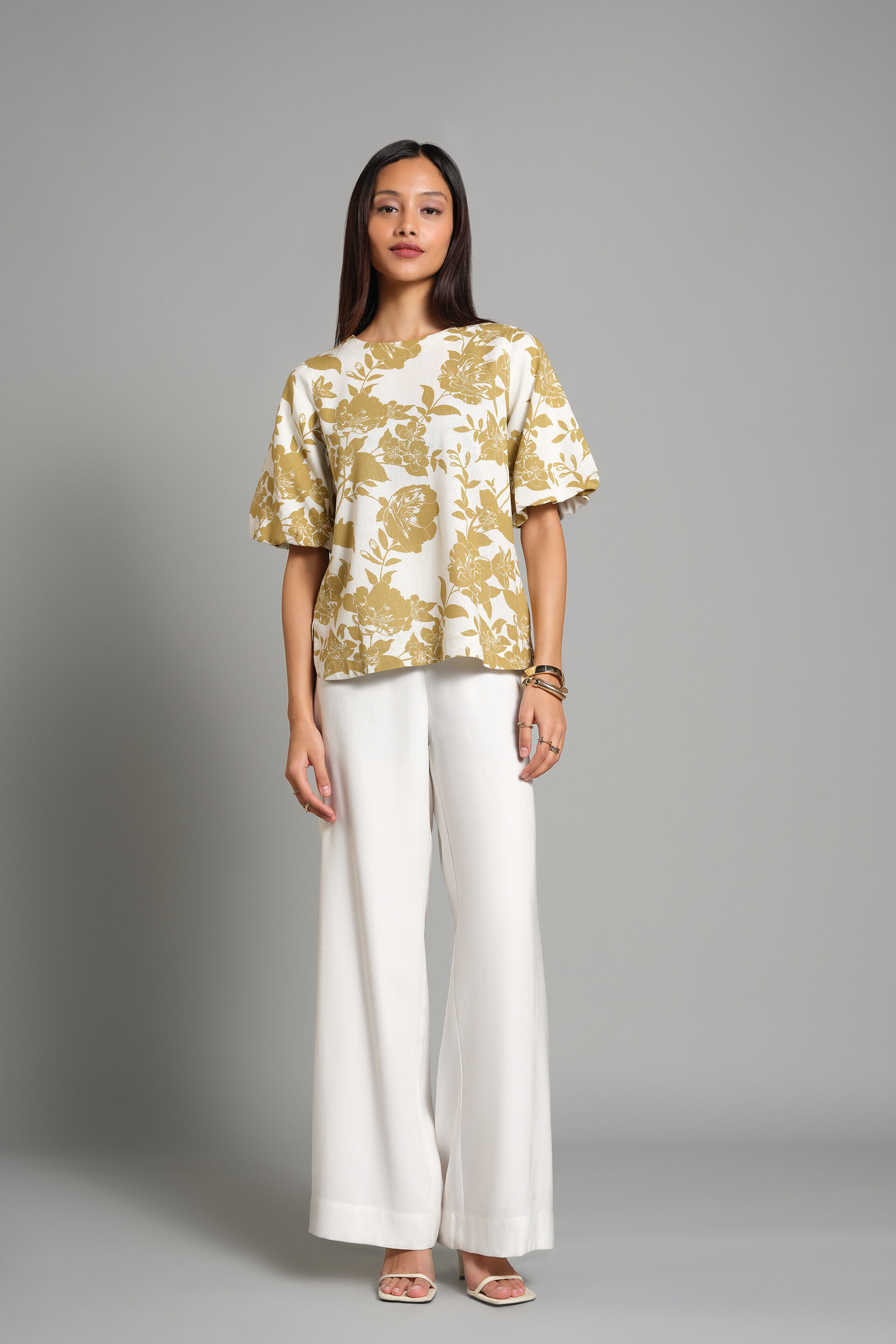 Mountain Flower Shirt, Beige, image 2
